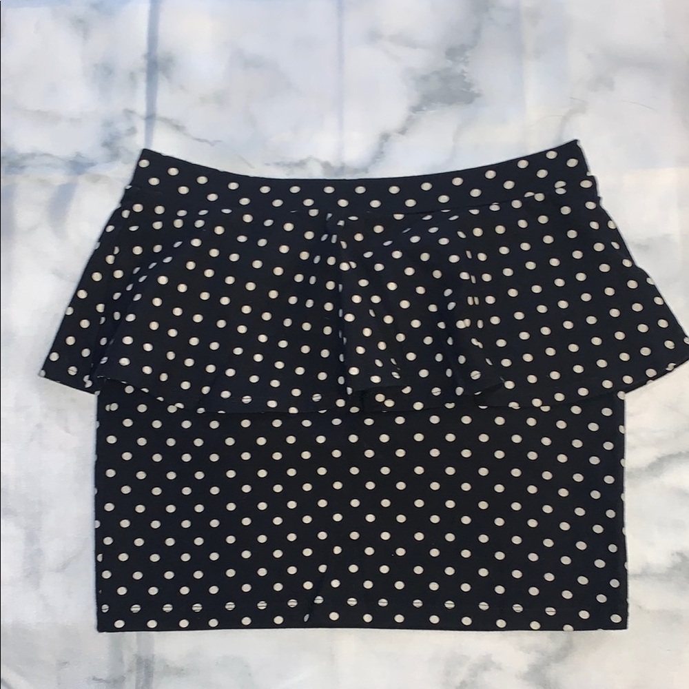 EUC Large Peplum Polka Dot Skirt Forever 21